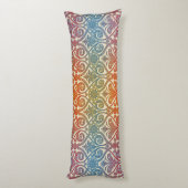  Damascus Contour Wallpaper - blauw vioolrood Lichaamskussen (Achterkant (Verticaal))