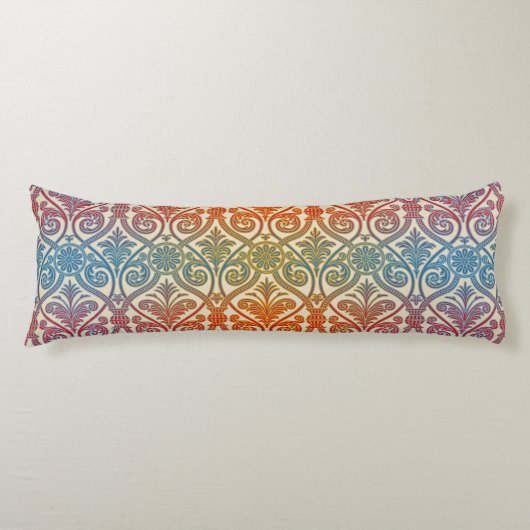  Damascus Contour Wallpaper - blauw vioolrood Lichaamskussen (Voorkant)