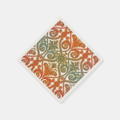 Damascus Contour Wallpaper - blauw vioolrood Servetten (Hoek)