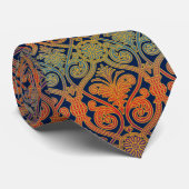Damascus Contour Wallpaper - blauw vioolrood Stropdas (Opgerold)