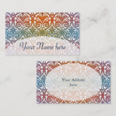 Damascus Contour Wallpaper - blauw vioolrood Visitekaartje (Voorkant / Achterkant)