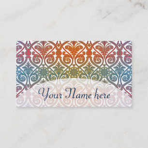  Damascus Contour Wallpaper - blauw vioolrood Visitekaartje