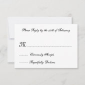 Damascus en Lace RSVP-reactiekaart V043 RSVP Kaartje (Achterkant)