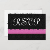 Damascus en Lace RSVP-reactiekaart V043 RSVP Kaartje (Voorkant / Achterkant)