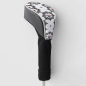 Damascus en schedel golfheadcover (Schuin)
