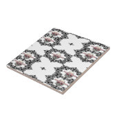 Damascus en schedel tegeltje (Zijkant)