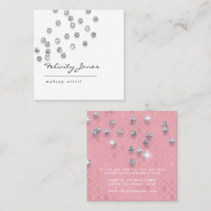  Damascus Faux Glitter Lips Makeup Artist Vierkante Visitekaartje