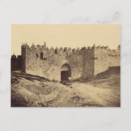 Damascus Gate, Jerusalem 1857 foto Briefkaart