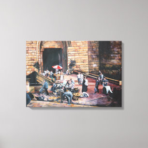 Damascus Golden Gate, Old Jerusalem Canvas Afdruk