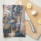 Damascus Golden Gate, Old Jerusalem Theedoek (Quarter Fold)