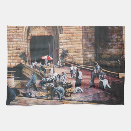 Damascus Golden Gate, Old Jerusalem Theedoek (Horizontaal)