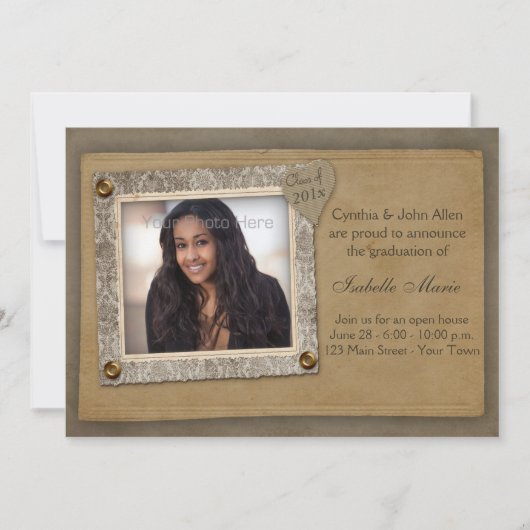 Damascus-Lijst, Afstuderen-fotokaart met rotstijl Kaart (Voorkant)