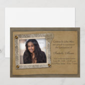 Damascus-Lijst, Afstuderen-fotokaart met rotstijl Kaart (Voorkant / Achterkant)