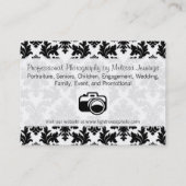 Damascus met roze poot visitekaartje (Achterkant)