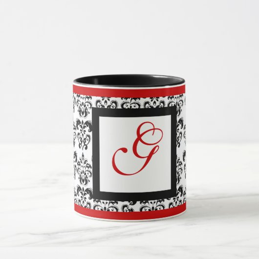 DAMASCUS MONOGRAM, rood Mok (Midden)