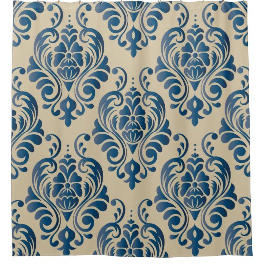 Damascus naadloos patroon van florale ornament douchegordijn (Voorkant)