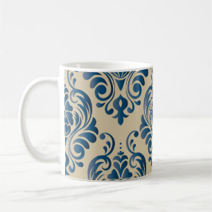Damascus naadloos patroon van florale ornament koffiemok