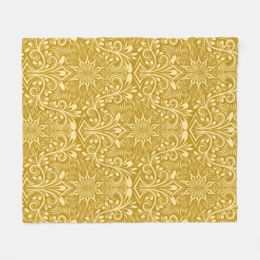 Damascus naadloze patroon herhalende achtergrond. fleece deken (Voorkant (Horizontaal))