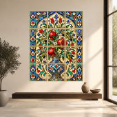 Damascus & Ottomaanse Bloementuin Tulp Glas-in-loo Tegeltje