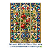 Damascus & Ottomaanse Bloementuin Tulp Glas-in-loo Tegeltje