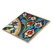 Damascus & Ottomaanse Bloementuin Tulp Glas-in-loo Tegeltje (Zijkant)