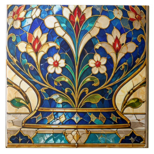 Damascus & Ottomaanse Tulp Bloemenvase Gebrandschi Tegeltje