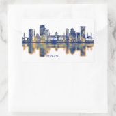 Damascus Skyline Rechthoekige Sticker (Tas)
