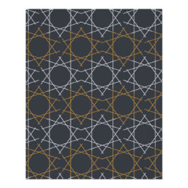 Damascus Staal Geometrisch Patroon Poster