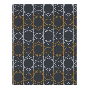 Damascus Staal Geometrisch Patroon Poster