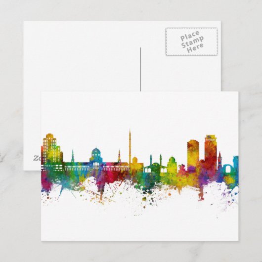 Damascus Syria Skyline Briefkaart (Voorkant / Achterkant)