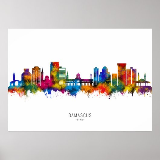 Damascus Syria Skyline Poster (Voorkant)