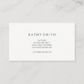 Damascus van hout | Barber Visitekaartje (Achterkant)