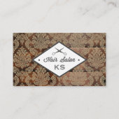 Damascus van hout | Barber Visitekaartje (Voorkant)