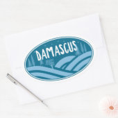 Damascus Virginia buitenshuis Ovale Sticker (Envelop)
