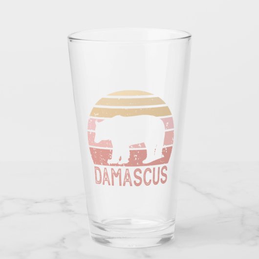 Damascus Virginia Retro Beer Glas (Voorkant)