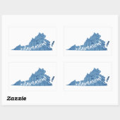 Damascus, Virginia Wood Grain Rechthoekige Sticker (Vel)