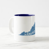 Damascus, Virginia Wood Grain Tweekleurige Koffiemok (Voorkant links)