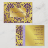 Damascus-visitekaartje, gouden toon visitekaartje (Voorkant / Achterkant)