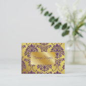 Damascus-visitekaartje, gouden toon visitekaartje (Staand voorkant)