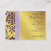 Damascus-visitekaartje, gouden toon visitekaartje (Achterkant)