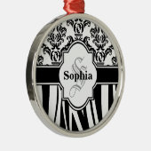  Damascus Zebra Stripes Metalen Ornament (Rechts)