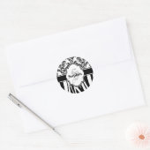 Damascus Zebra Stripes Ronde Sticker (Envelop)