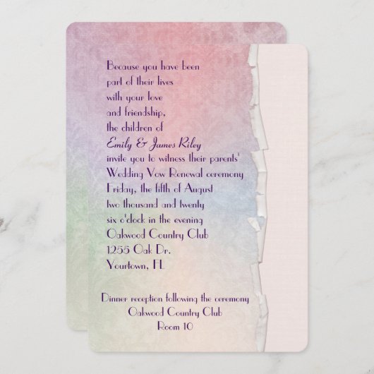 Damasdeeg van het pasteaal met gedraaide rand kaart (Voorkant / Achterkant)