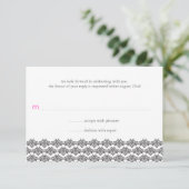 Damaseenvoud Zwart-roze weddenschap Antwoord (Staand voorkant)