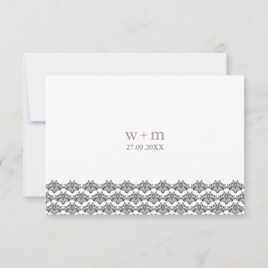 Damaseenvoud Zwart-roze weddenschap Antwoord (Achterkant)