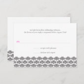 Damaseenvoud Zwart-roze weddenschap Antwoord (Voorkant / Achterkant)