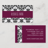 Damasekaart of profielkaart visitekaartje (Voorkant / Achterkant)