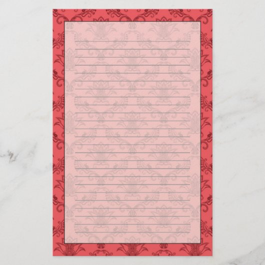 Damasflorpatroon Briefpapier (Voorkant)