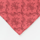 Damasflorpatroon Fleece Deken (Hoek)