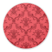 Damasflorpatroon Keramische Knop (Voorkant)